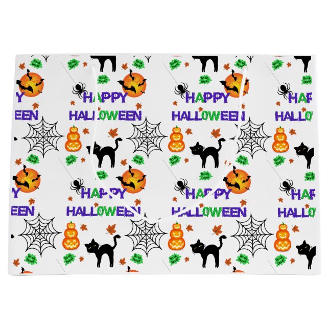 Happy Halloween Large Gift Bag (Front)
