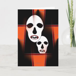 Happy Halloween Las Brujas Black Orange Day Card
