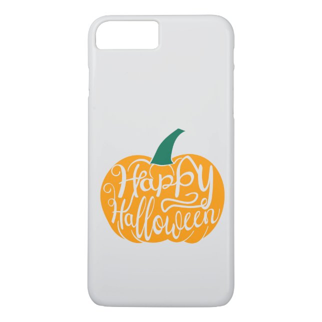 Happy Halloween lettering on carved pumpkin Case-Mate iPhone Case (Back)