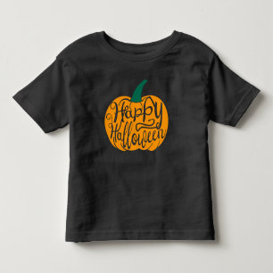 Happy Halloween lettering on carved pumpkin Toddler T-Shirt