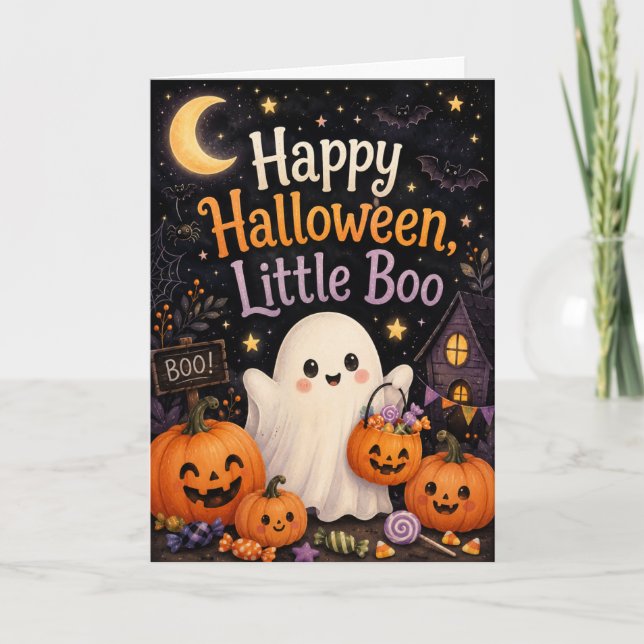 Happy Halloween Little Boo Card (Front)