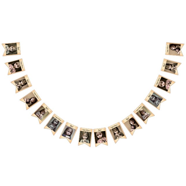 Happy Halloween Little Girl with Spooky Dolls Bunting (All)