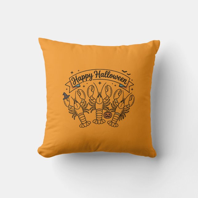 Happy Halloween Lobsters Cushion (Front)