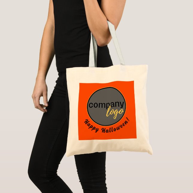 HAPPY HALLOWEEN LOGO TEMPLATE BUSINESS MARKETING TOTE BAG (Front (Product))