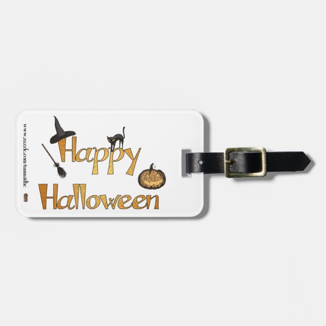 Happy Halloween Luggage Tag (Front Horizontal)