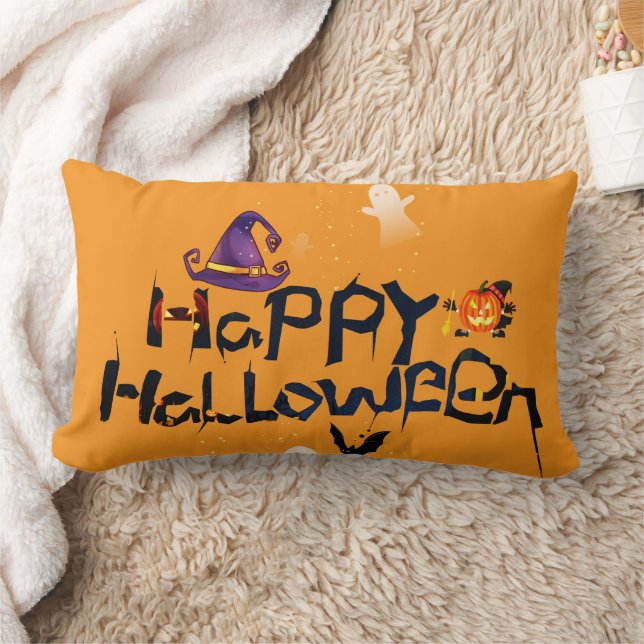 HAPPY HALLOWEEN LUMBAR CUSHION (Blanket)