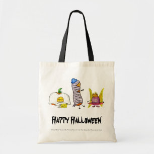Happy Halloween Lunchbox Bunch Characters Tote Bag