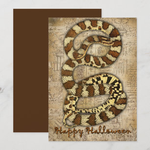 Happy Halloween Macabre Snake Card