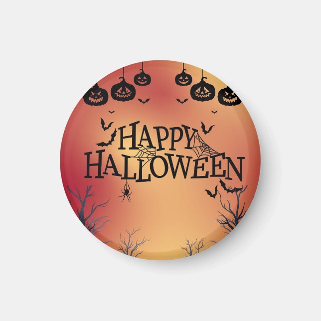 Happy Halloween Magnet Orange (Front)