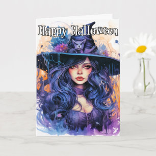 Happy Halloween Majestic Witch Card