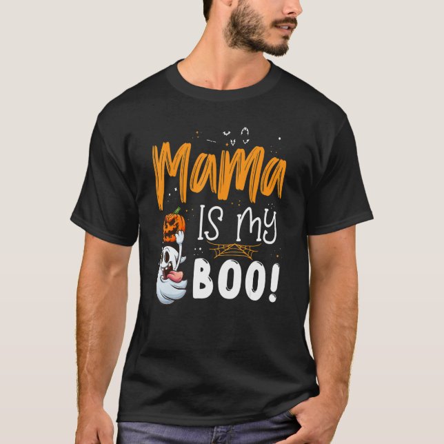Happy Halloween Mama Is My Boo Matching Family Gro T-Shirt (Front)