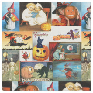 Happy Halloween Medley Retro Fabric