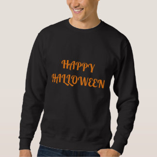 Happy Halloween Men's Orange Black Sweatshirt