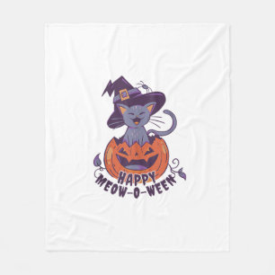 Happy Halloween Meowoween Tank Top Fleece Blanket