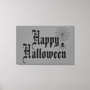 Happy Halloween minimalist typography Canvas Print