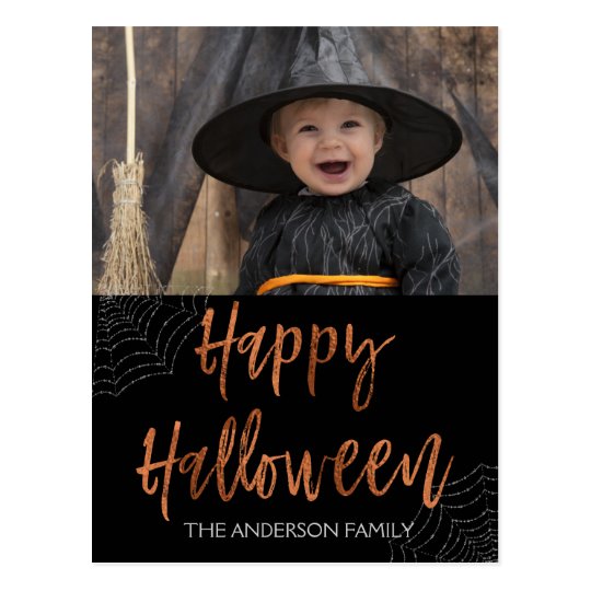 Happy Halloween Modern Halloween Photo Card