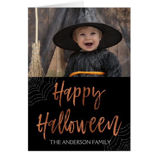Happy Halloween Modern Halloween Photo Card
