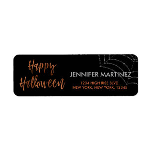 Happy Halloween Modern Halloween Return Address