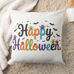 Happy Halloween Monsters Cushion