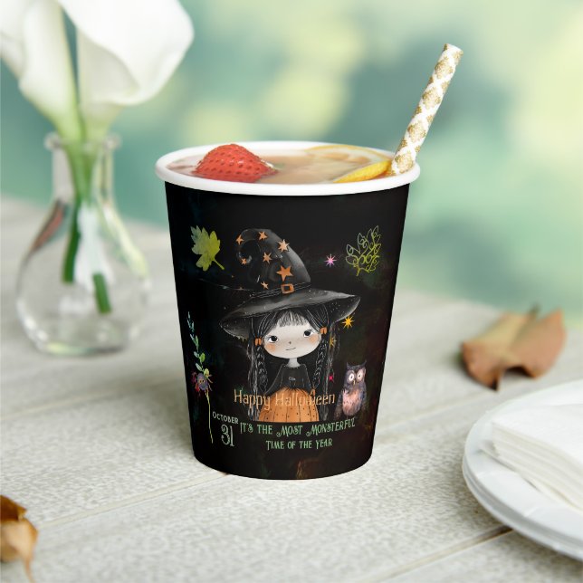 Happy Halloween Monsters Witch Paper Cups (Insitu)