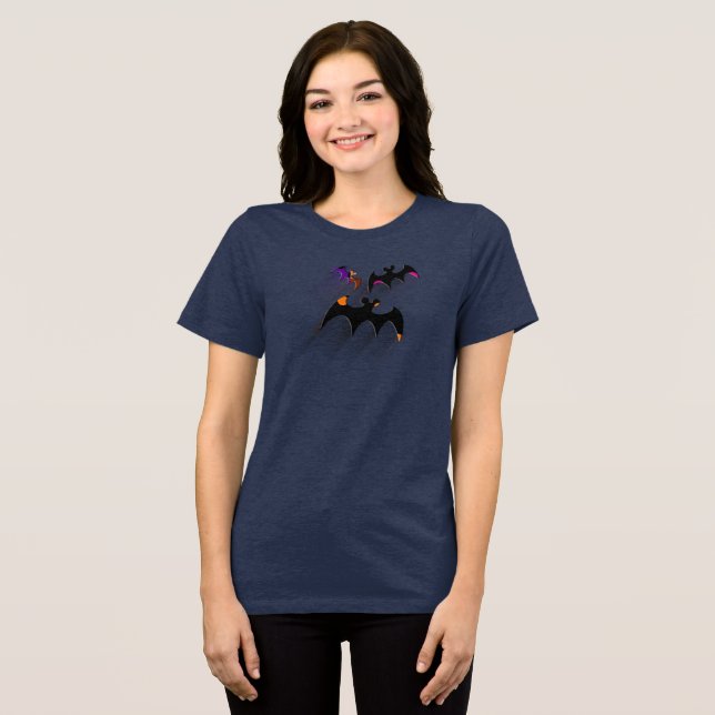 Happy Halloween Motif  Tri-Blend Shirt (Front Full)