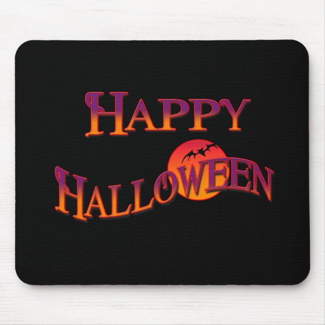 Happy Halloween Mouse Mat (Front)