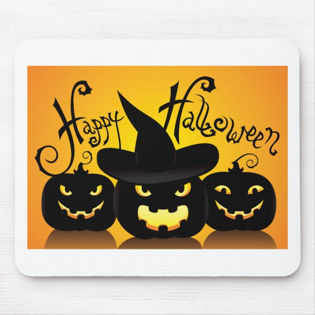 Happy Halloween Mouse Mat (Front)