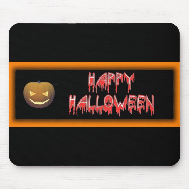 Happy Halloween Mouse Mat (Front)