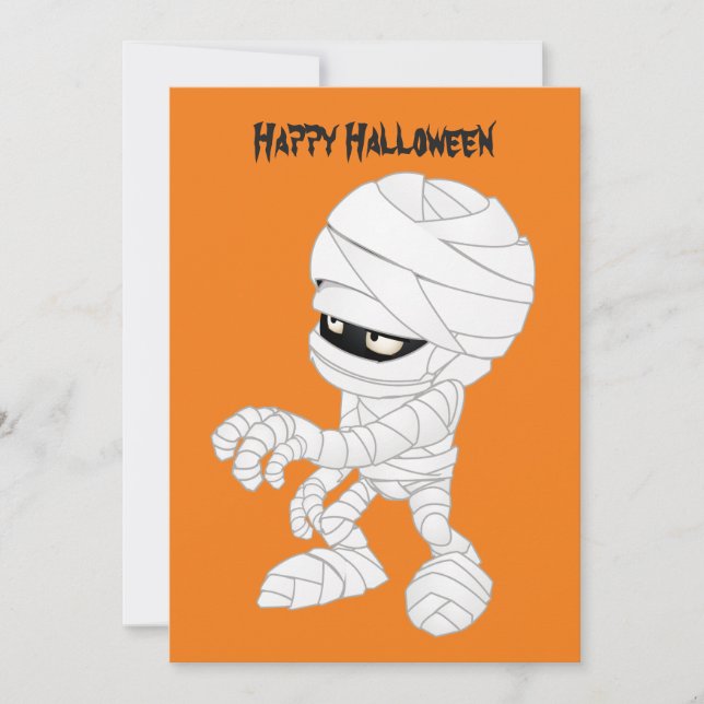Happy Halloween Mummy Card (Front)