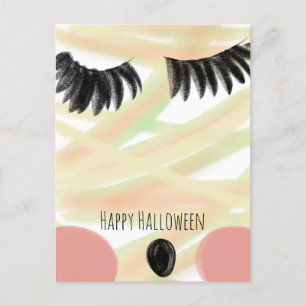 Happy Halloween Mummy Doddle Hand Drawn Thank You  Postcard