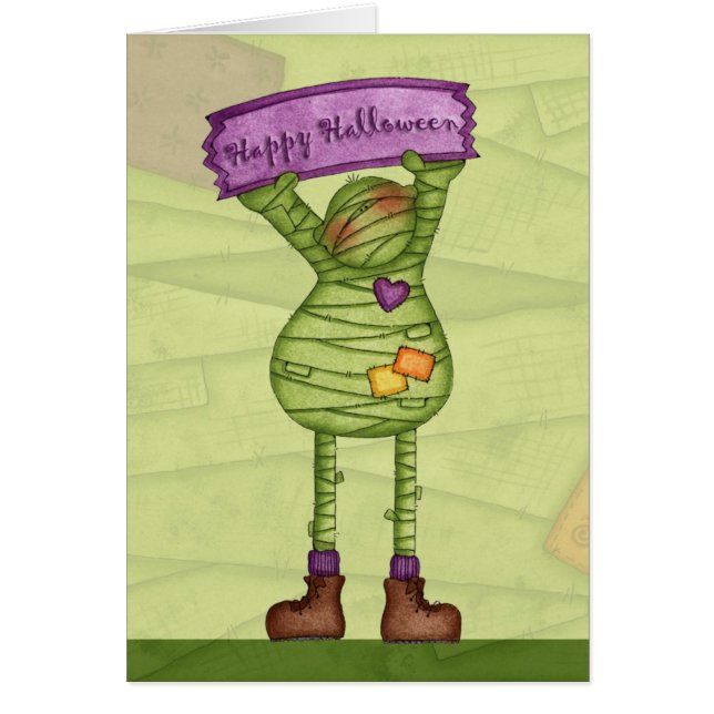 Happy Halloween Mummy - Greeting Card (Front)