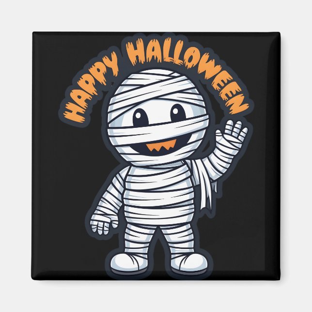 Happy Halloween mummy sympathetic Magnet (Front)
