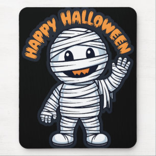 Happy Halloween mummy sympathetic Mouse Mat