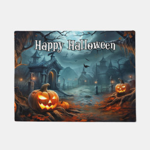 Happy Halloween Nefarious Spooky Pumpkins Doormat