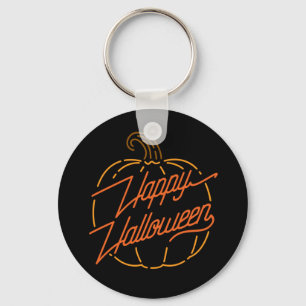 Happy Halloween Neon Keychain