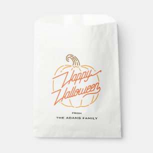 Happy Halloween Neon Personalised Favour Bags