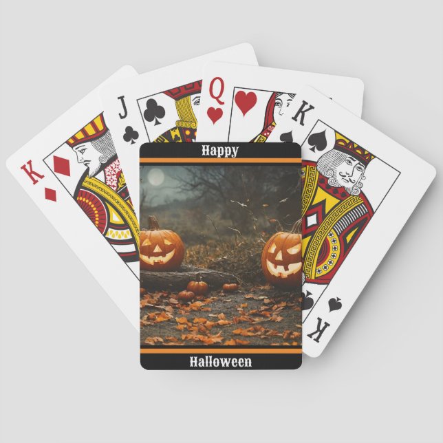 Happy Halloween Night Collection Playing Cards (Back)