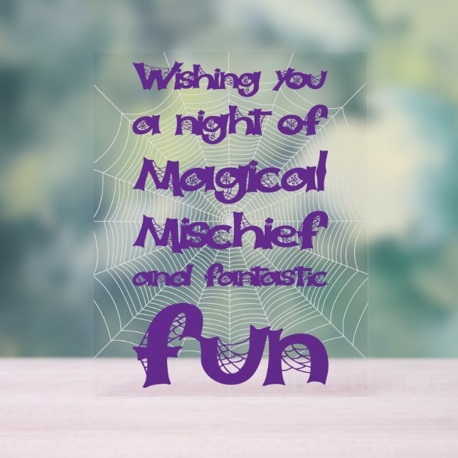 Happy Halloween Night Of Fright Acrylic Sign (Neutral)