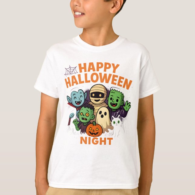 Happy Halloween Night Unisex Clothes Male Female T-Shirt (Front)
