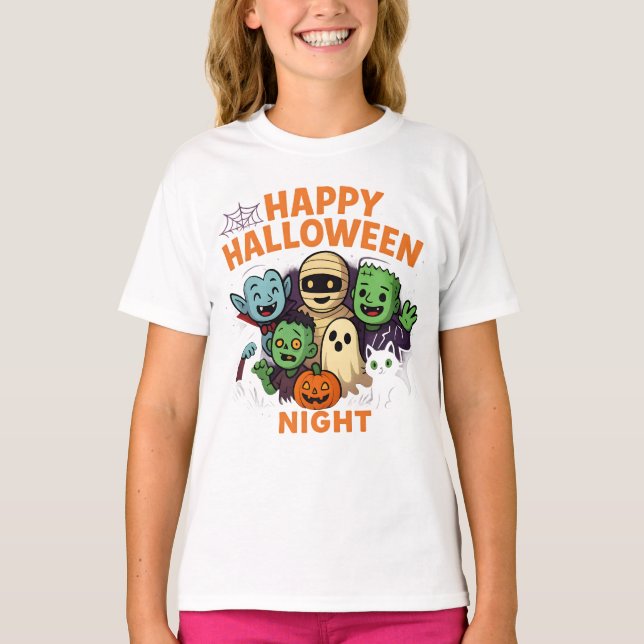 Happy Halloween Night Unisex Clothes Male Female T-Shirt (Front)