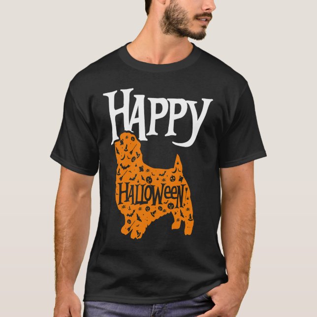 Happy Halloween Norfolk Terrier T-Shirt (Front)