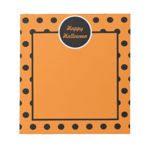 Happy Halloween Notepad (Orange & Black)