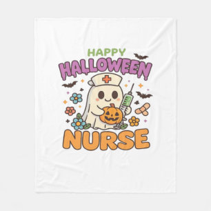 Happy Halloween Nurse Shirt – Cute Spooky Medical Fleece Blanket