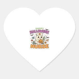 Happy Halloween Nurse Shirt � Cute Spooky Medical Heart Sticker