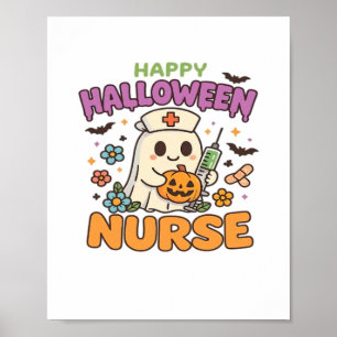 Happy Halloween Nurse Shirt – Cute Spooky Medical  Poster