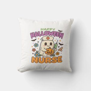 Happy Halloween Nurse Shirt Cute Spooky Medical W Cushion