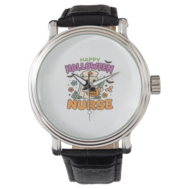 Happy Halloween Nurse Shirt – Cute Spooky Medical  Watch (Front)