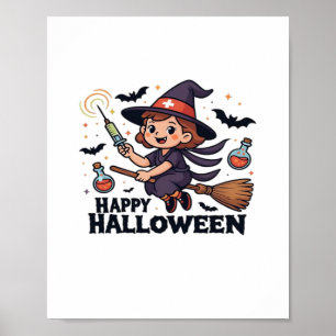 Happy Halloween Nurse Shirt – Spooky Cute Medical  Poster