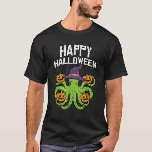 Happy Halloween Octopus Pumpkin Funny Costume Men T-Shirt