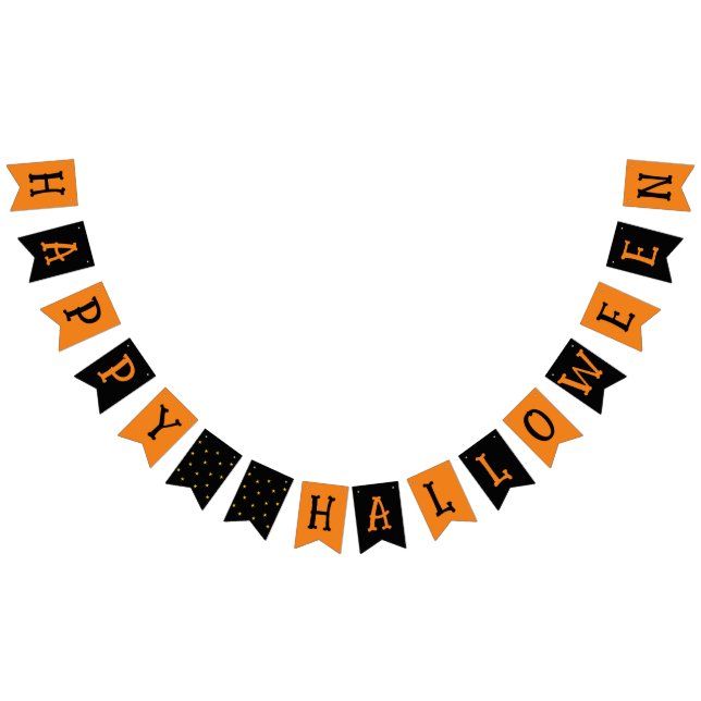 Happy Halloween Orange Black  Bunting (All)